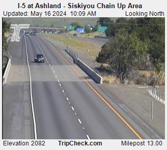 I-5 at Ashland - Siskiyou Chain Up Area
